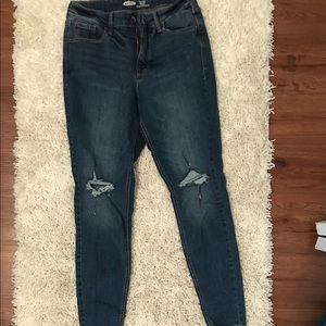 Old Navy Rockstar Fringe Bottom Jeans